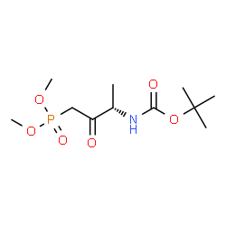 ChemSpider 2D Image | Dimethyl [(3S)-3-({[(2-methyl-2-propanyl)oxy]carbonyl}amino)-2-oxobutyl]phosphonate | C11H22NO6P