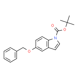 ChemSpider 2D Image | tert-Butyl 5-(benzyloxy)-1H-indole-1-carboxylate | C20H21NO3