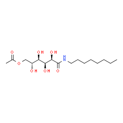 ChemSpider 2D Image | (2R,3R,4S,5R)-2,3,4,5-Tetrahydroxy-6-(octylamino)-6-oxohexyl acetate | C16H31NO7