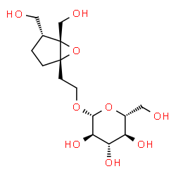 ChemSpider 2D Image | 2-[(1S,4R,5R)-4,5-Bis(hydroxymethyl)-6-oxabicyclo[3.1.0]hex-1-yl]ethyl beta-D-glucopyranoside | C15H26O9