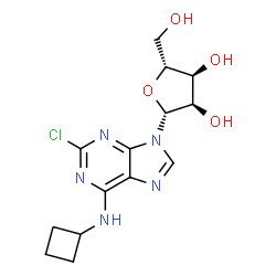 ChemSpider 2D Image | 2-Chloro-N-cyclobutyladenosine | C14H18ClN5O4