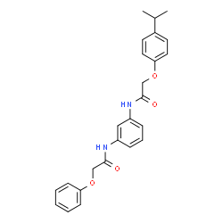 ChemSpider 2D Image | 2-(4-Isopropylphenoxy)-N-{3-[(phenoxyacetyl)amino]phenyl}acetamide | C25H26N2O4