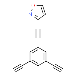 ChemSpider 2D Image | 3-[(3,5-Diethynylphenyl)ethynyl]-1,2-oxazole | C15H7NO