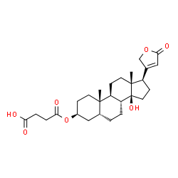 ChemSpider 2D Image | (3beta,5beta)-3-[(3-Carboxypropanoyl)oxy]-14-hydroxycard-20(22)-enolide | C27H38O7