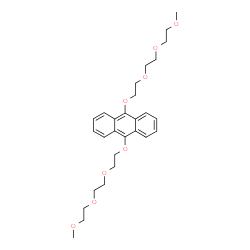 ChemSpider 2D Image | 9,10-Bis{2-[2-(2-methoxyethoxy)ethoxy]ethoxy}anthracene | C28H38O8
