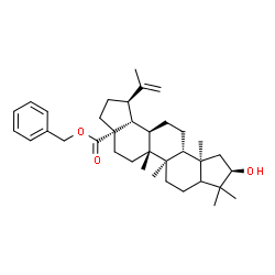ChemSpider 2D Image | Benzyl (1R,3aS,5aR,5bR,9R,10aR,10bR,12aR,12bR)-9-hydroxy-1-isopropenyl-5a,5b,8,8,10a-pentamethyloctadecahydrodicyclopenta[a,i]phenanthrene-3a(1H)-carboxylate | C36H52O3