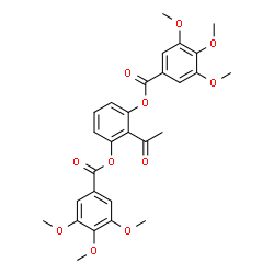 ChemSpider 2D Image | 2-Acetyl-1,3-phenylene bis(3,4,5-trimethoxybenzoate) | C28H28O11