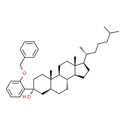 ChemSpider 2D Image | (3alpha,5alpha)-3-[2-(Benzyloxy)phenyl]cholestan-3-ol | C40H58O2