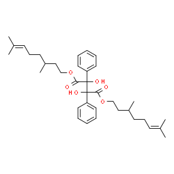 ChemSpider 2D Image | Bis(3,7-dimethyl-6-octen-1-yl) 2,3-dihydroxy-2,3-diphenylsuccinate | C36H50O6