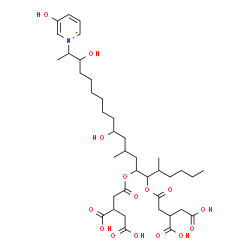ChemSpider 2D Image | 1-{14,15-Bis[(3,4-dicarboxybutanoyl)oxy]-3,10-dihydroxy-12,16-dimethyl-2-icosanyl}-3-hydroxypyridinium | C39H62NO15