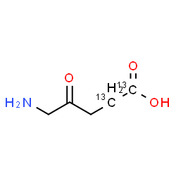 ChemSpider 2D Image | 5-Amino-4-oxo(1,2-~13~C_2_)pentanoic acid | C313C2H9NO3