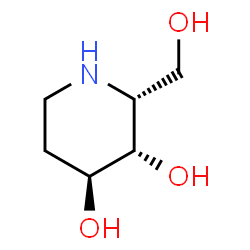 ChemSpider 2D Image | (2R,3S,4S)-2-(Hydroxymethyl)-3,4-piperidinediol | C6H13NO3