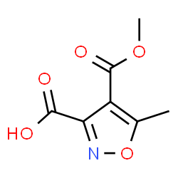 ChemSpider 2D Image | 4-(Methoxycarbonyl)-5-methyl-1,2-oxazole-3-carboxylic acid | C7H7NO5