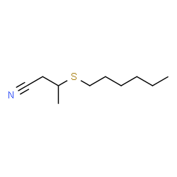 ChemSpider 2D Image | 3-(Hexylsulfanyl)butanenitrile | C10H19NS