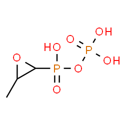 ChemSpider 2D Image | (3-methyloxiran-2-yl)-phosphonooxy-phosphinic acid | C3H8O7P2