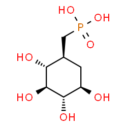 ChemSpider 2D Image | {[(1S,2R,3S,4S,5R)-2,3,4,5-Tetrahydroxycyclohexyl]methyl}phosphonic acid | C7H15O7P