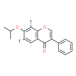 ChemSpider 2D Image | 7-Isopropoxy-3-phenyl(6,8-~3~H_2_)-4H-chromen-4-one | C18H14T2O3