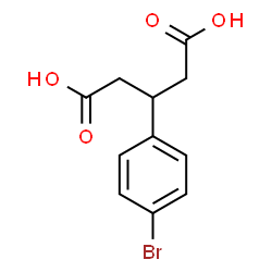 ChemSpider 2D Image | b-(4-bromopheny1)glutaric acid | C11H11BrO4