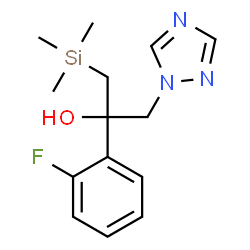 ChemSpider 2D Image | 2-(2-Fluorophenyl)-1-(1H-1,2,4-triazol-1-yl)-3-(trimethylsilyl)-2-propanol | C14H20FN3OSi