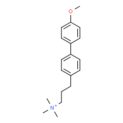 ChemSpider 2D Image | 3-(4'-Methoxy-4-biphenylyl)-N,N,N-trimethyl-1-propanaminium | C19H26NO