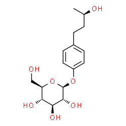 ChemSpider 2D Image | 4-[(3R)-3-Hydroxybutyl]phenyl beta-D-glucopyranoside | C16H24O7