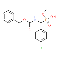 ChemSpider 2D Image | Methyl hydrogen [{[(benzyloxy)carbonyl]amino}(4-chlorophenyl)methyl]phosphonate | C16H17ClNO5P