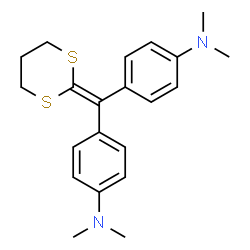 ChemSpider 2D Image | 4,4'-(1,3-Dithian-2-ylidenemethylene)bis(N,N-dimethylaniline) | C21H26N2S2