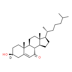 ChemSpider 2D Image | (3beta)-3-Hydroxy(3-~2~H)cholest-5-en-7-one | C27H43DO2