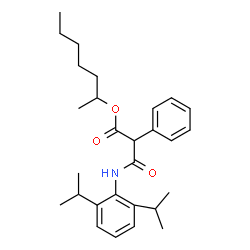 ChemSpider 2D Image | 2-Heptanyl 3-[(2,6-diisopropylphenyl)amino]-3-oxo-2-phenylpropanoate | C28H39NO3