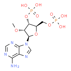 ChemSpider 2D Image | 2'-O-Methyladenosine 3',5'-bis(dihydrogen phosphate) | C11H17N5O10P2