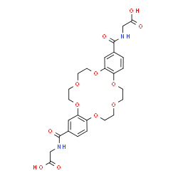 ChemSpider 2D Image | 2,2'-[6,7,9,10,17,18,20,21-Octahydrodibenzo[b,k][1,4,7,10,13,16]hexaoxacyclooctadecine-2,14-diylbis(carbonylimino)]diacetic acid | C26H30N2O12
