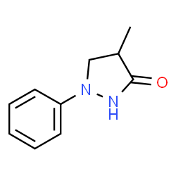 ChemSpider 2D Image | 1-Phenyl-4-methyl-3-pyrazolidone | C10H12N2O
