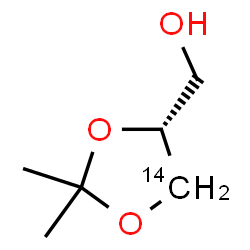 ChemSpider 2D Image | [(4R)-2,2-Dimethyl(5-~14~C)-1,3-dioxolan-4-yl]methanol | C514CH12O3
