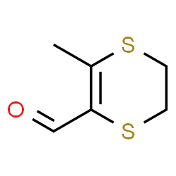 ChemSpider 2D Image | 3-Methyl-5,6-dihydro-1,4-dithiine-2-carbaldehyde | C6H8OS2