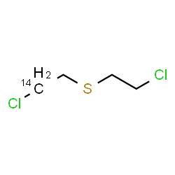 ChemSpider 2D Image | 1-Chloro-2-[(2-chloroethyl)sulfanyl](1-~14~C)ethane | C314CH8Cl2S