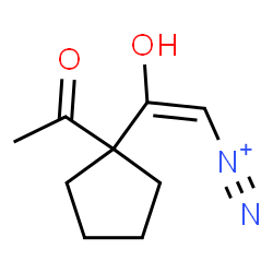 ChemSpider 2D Image | (E)-2-(1-Acetylcyclopentyl)-2-hydroxyethenediazonium | C9H13N2O2
