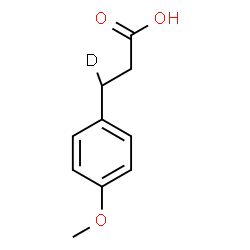 ChemSpider 2D Image | 3-(4-Methoxyphenyl)(3-~2~H_1_)propanoic acid | C10H11DO3