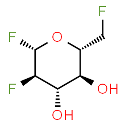 ChemSpider 2D Image | 2,6-Dideoxy-2,6-difluoro-beta-D-glucopyranosyl fluoride | C6H9F3O3