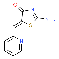 ChemSpider 2D Image | (5Z)-2-Amino-5-(2-pyridinylmethylene)-1,3-thiazol-4(5H)-one | C9H7N3OS