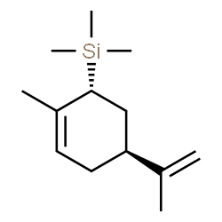 ChemSpider 2D Image | [(1R,5S)-5-Isopropenyl-2-methyl-2-cyclohexen-1-yl](trimethyl)silane | C13H24Si