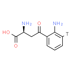 ChemSpider 2D Image | (2S)-2-Amino-4-[2-amino(3-~3~H)phenyl]-4-oxobutanoic acid | C10H11TN2O3