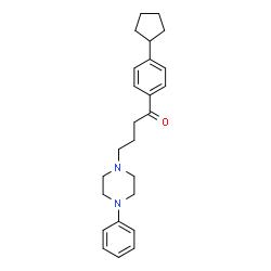 ChemSpider 2D Image | 1-(4-Cyclopentylphenyl)-4-(4-phenyl-1-piperazinyl)-1-butanone | C25H32N2O