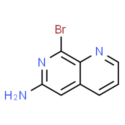 ChemSpider 2D Image | 8-Bromo-1,7-naphthyridin-6-amine | C8H6BrN3