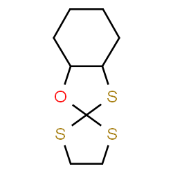 ChemSpider 2D Image | Hexahydrospiro[1,3-benzoxathiole-2,2'-[1,3]dithiolane] | C9H14OS3