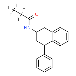 ChemSpider 2D Image | N-(4-Phenyl-1,2,3,4-tetrahydro-2-naphthalenyl)(~3~H_5_)propanamide | C19H16T5NO