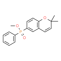 ChemSpider 2D Image | Methyl (2,2-dimethyl-2H-chromen-6-yl)phenylphosphinate | C18H19O3P
