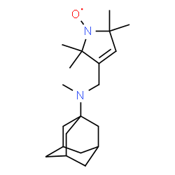 ChemSpider 2D Image | (3-{[Adamantan-1-yl(methyl)amino]methyl}-2,2,5,5-tetramethyl-2,5-dihydro-1H-pyrrol-1-yl)oxidanyl | C20H33N2O