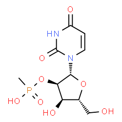ChemSpider 2D Image | 2'-O-[Hydroxy(methyl)phosphoryl]uridine | C10H15N2O8P