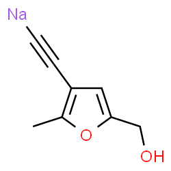 ChemSpider 2D Image | {[5-(Hydroxymethyl)-2-methyl-3-furyl]ethynyl}sodium | C8H7NaO2