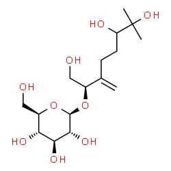 ChemSpider 2D Image | (2R)-1,6,7-Trihydroxy-7-methyl-3-methylene-2-octanyl beta-D-glucopyranoside | C16H30O9